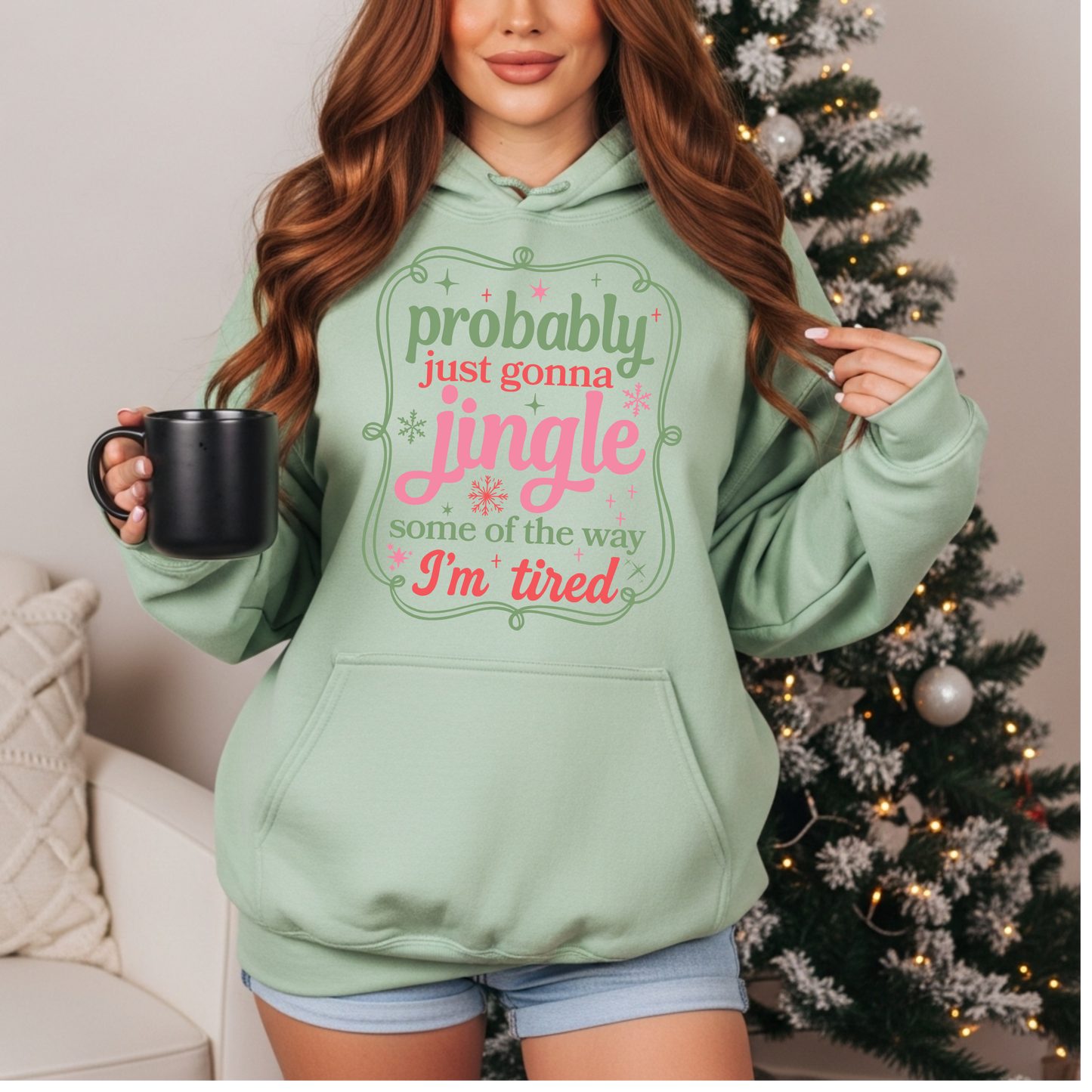 Jingle Some of the Way Mint Green Hoodie