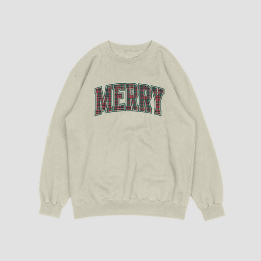Merry Plaid Christmas Crewneck